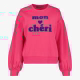 TwoDay dames sweater met blauwe tekstopdruk roze