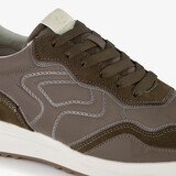 Suede dames sneakers kaki bruin