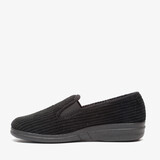 Heren pantoffels rib zwart