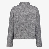 Dames bouclé bomber jas grijs