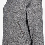 Dames bouclé bomber jas grijs
