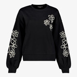 TwoDay dames sweater met geborduurde details zwart