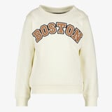 Unsigned jongens sweater met tekstopdruk beige