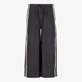 TwoDay meisjes wide leg broek met kanten biezen grijs