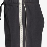 Meisjes wide leg broek met kanten biezen grijs