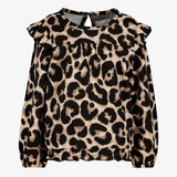 TwoDay meisjes blouse met ruches en luipaardprint