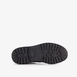 Leren meisjes veterboots met luipaard details zwart