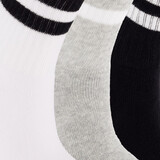 3 paar kindersokken met streepjes wit zwart