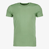 Unsigned heren T-shirt katoen ronde hals lichtgroen