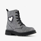 Blue Box meisjes veterboots met hartje zilver