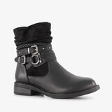 Blue Box dames enkellaarsjes met gespen zwart