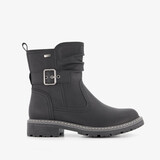 Dames enkellaarsjes met gesp zwart