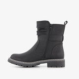 Dames enkellaarsjes met gesp zwart