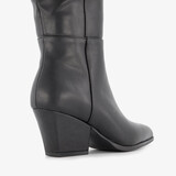 Hoge cowboylaarzen met hak zwart