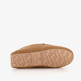 Suède heren pantoffels cognac