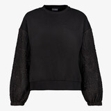 TwoDay dames sweater met bloempatroon op de mouwen