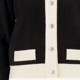 Dames vest zwart wit