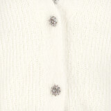 Dames vest met zilverkleurige knopen wit