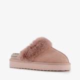 Thu!s gevoerde dames pantoffels imitatiebont bruin