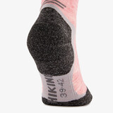 2 paar dames wandelsokken roze grijs