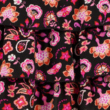 Gelaagde meisjes rok met bloemenprint zwart roze