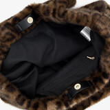 Dames shopper met panterprint bruin