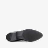 Leren dames Chelsea laarsjes met hak zwart