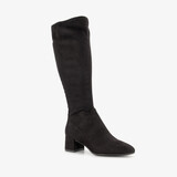 Tamaris suèdelook dames laarzen met hak zwart