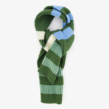 Gebreide jongens sjaal groen blauw