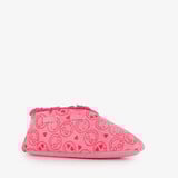 Thu!s gevoerde kinder sloffen met smileys roze