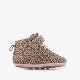 Leren babyschoenen met luipaardprint