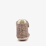 Leren babyschoenen met luipaardprint