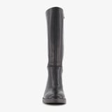 Hoge leren dames laarzen zwart