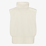 Dames teddy gilet beige