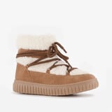 Blue Box gevoerde meisjes teddy veterboots bruin