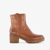 Leren dames boots cognac