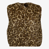 TwoDay fake fur dames gilet met luipaardprint