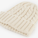 Gebreide muts dames wit