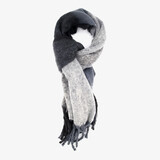 Geruite dames sjaal grijs zwart