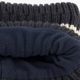 Gebreide jongens colsjaal blauw rood