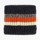 Gebreide jongens colsjaal blauw rood