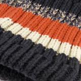 Gebreide jongens colsjaal blauw rood