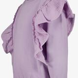 Meisjes sweater met ruches lila