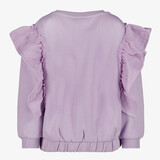Meisjes sweater met ruches lila