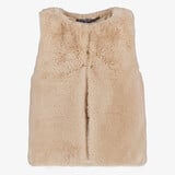 TwoDay meisjes gilet van imitatiebont beige