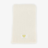 Gebreide meisjes sjaal met hartje wit