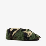 Thu!s kinder teddy sloffen met camouflage print groen