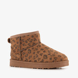 Braqeez gevoerde meisjes boots met panterprint bruin