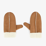 Gewatteerde dames handschoenen bruin