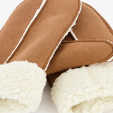 Gewatteerde dames handschoenen bruin